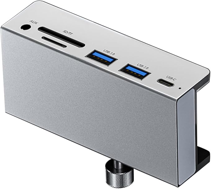 Aluminum 6-Port USB 3.0 Hub Clamp Adapter USB Splitter