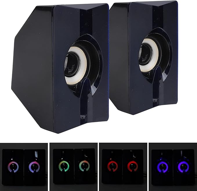 USB Speaker Computer Speakers Colorful Luminous Mini Usb2.0 Portable Mobile Phone Mini Speaker for Laptops Desktop Computers Mobile Phones