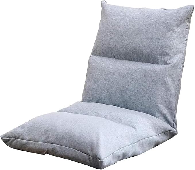 ELEFOCUS Folding Sofa Chair Folding Floor Chair Removable and Washable Lazy Sofa 6 Levels Adjustable Meditation Chair(Blue Gray)