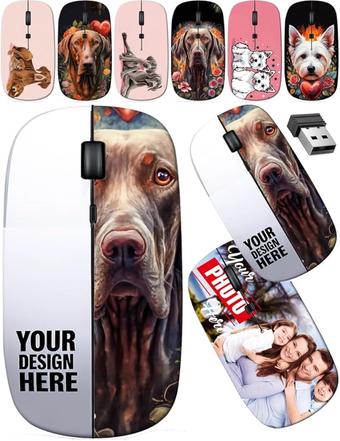 maizi Custom Wireless Mouse for Laptop Mac Computer Personal Laptop Wireless Mice for 33418439 Many Fresh Colorful f Travel Mouse 2.4G USB Receiver Printed in USA