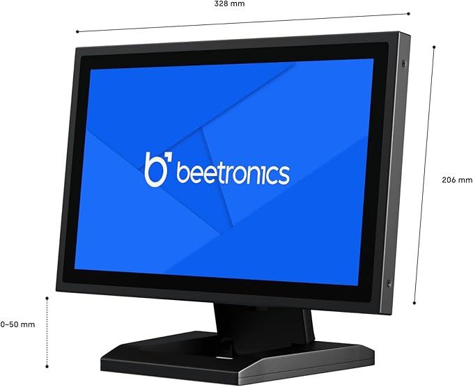 Beetronics 13 Inch Touchscreen Monitor | Full HD 1080p | 13TS7M – Industrial-Grade Professional 10-Point Multi Touch Display for PC Mac Linux – HDMI DisplayPort USB-C VGA Inputs