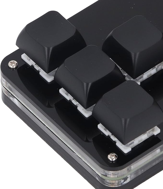 Mini Mechanical Gaming Keyboard USB C 4 Key 1 Knob Keyboard Blue Switch RGB LED Plug and Play for OSU Vista OS X