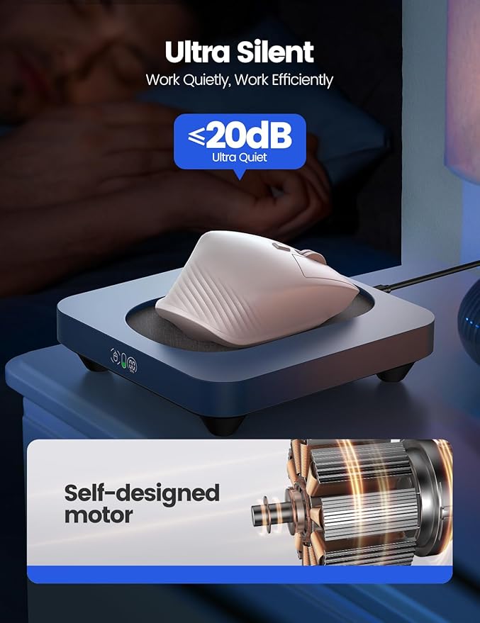 Undetectable Mouse jigglerMouse Mover Wiggler Shaker Device with Enlarged Turntable Adjustable IntervalLED Display Moves Randomlyfor Gift Keeps PC/Laptap Active to Improve Office Efficiency