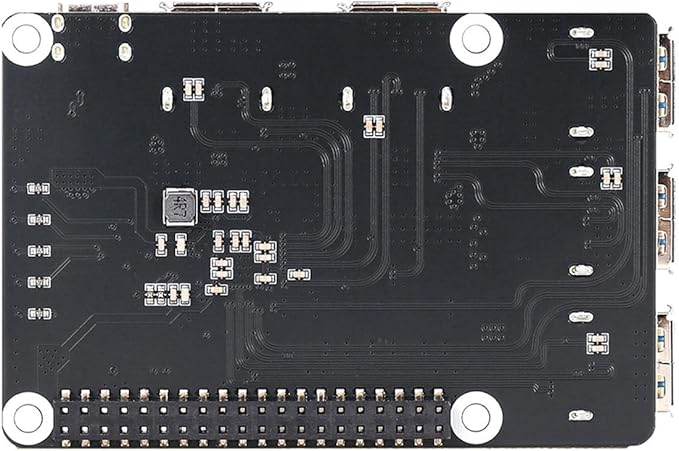 USB 3.2 Gen1 HUB HAT+ for Raspberry Pi 4-Port USB 3.0 Expansion Board with Type-C Power Supply Onboard EEPROM Plug &amp Play USB Hub Adapter Compatible with USB 2.0/1.1 Devices