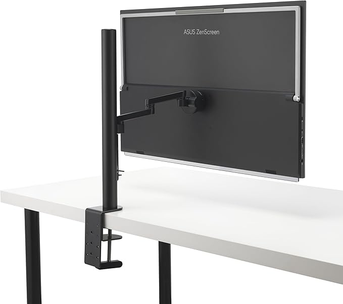 ASUS ZenScreen 27” 1440P Transportable Monitor (MB27ACF) - QHD (2560 x 1440) IPS 100Hz USB-C PD 70W Speakers Carrying Handle Kickstand C-clamp Sub-woofer 2.1 Channel Audio 3 yr Warranty