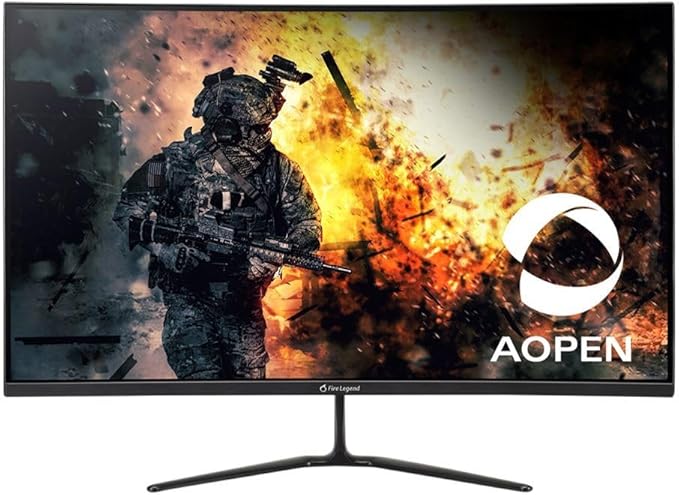 AOpen 32HC5QU S3biiphx 31.5 WQHD Curved Gaming Monitor 180Hz 1ms AMD FreeSync HDMI/DP VESA Mount