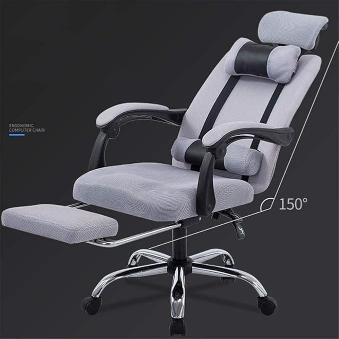 Office Chair Reclining Ergonomic Chair with Footstool Gaming Chair Office Desk Chair High Back Computer Chair Home Video Game Swivel Chair Chair Needed