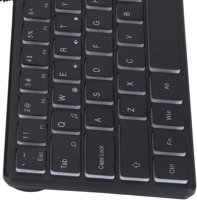 Wired Gaming Keyboard 64 Keys Mini RGB 3 Backlights Desktop Notebook Computer Accessories