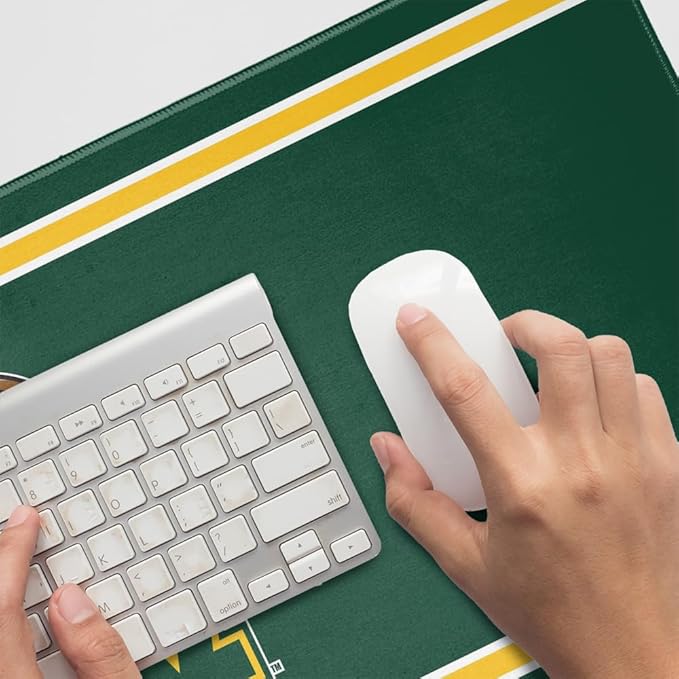Vermont Catamounts Primary Logo Stripes Large Gaming Mouse Pad Desk Mat with Stitched Edges Non-Slip Base for Gamer Home and Office 31.5 x 15.7