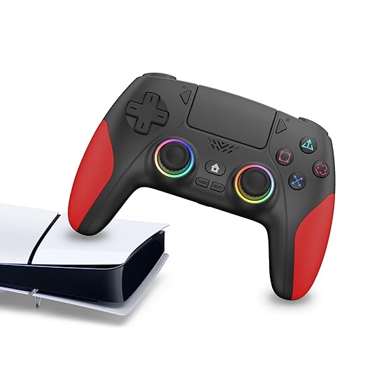 Kamylorus Wireless Controller for PS-5/PC Gaming Controller for PC with Hall Effect Programmable/Remap/Turbo 3.5Mm Audio Jack Dual Vibration 6-Axis Motion Control Gamepad with Speaker