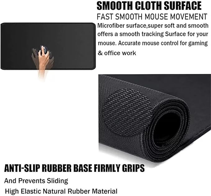 Mouse Pad XXL Leopard Animal Gaming Mousepad 31.5x11.8x0.12 inch Mousepad with Stitched Edgeswith Non-Slip Rubber Base Improved Precision and Speed Waterproof Protector Desk Accessories Gifts 0-7274