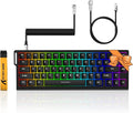 ATTACK SHARK X68 HE 8KHZ Rapid Trigger Keyboard Magnetic Switch0.01 mm RT AccuracyWired RGB 60% Gaming Keyboard TKL with Adjustable ActuationSnap TapCoiled Cablefor PC/Mac(Black)