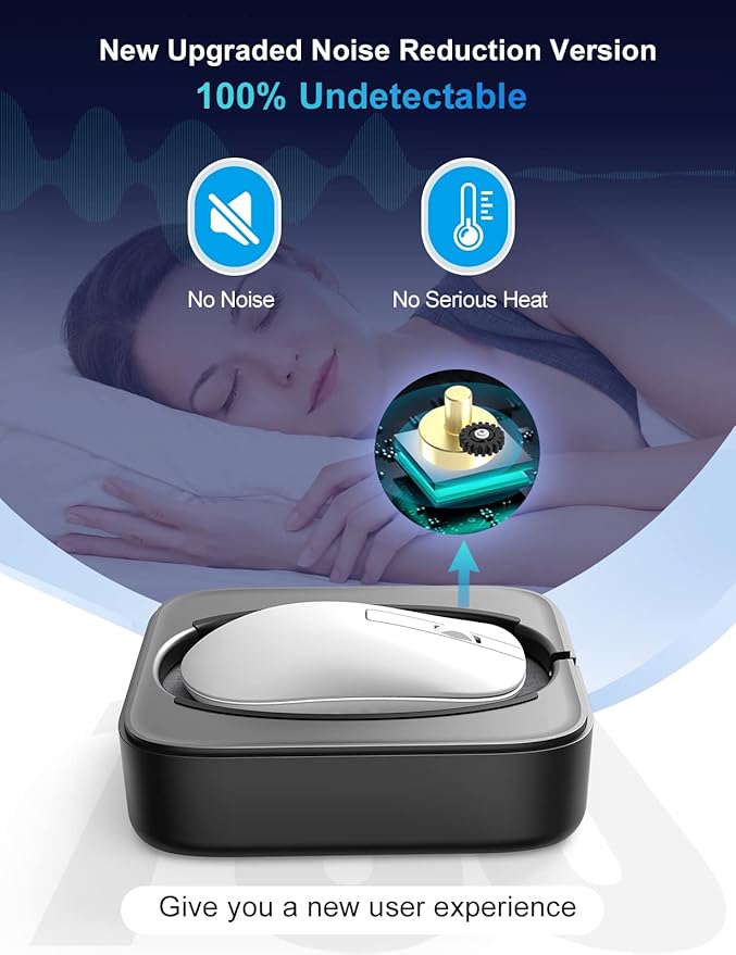 Mechanical Mouse JigglerUndetectable Mouse Mover Jiggler Device with Interval Timer AdiustableLED Display and Random MovementGift for Man Keeping PC/Laptop Active to lmprove Work Efficiency