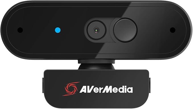 AVerMedia PW310P Webcam - Full 1080p 30fps HD Camera with Autofocus and Dual Stereo Microphones Work from Home Remote Learning - NDAA Compliant