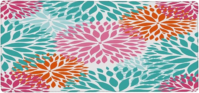 Abstract Art Flower Large Mouse Pad Gaming Mousepad Desk Mat for Desktop Computer Keyboard Waterproof Mouse Mat Desk Pad with Non-Slip Base for Game School Office Home 35.4 x 15.7