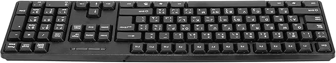 Estink Keyboard Gaming Mechanical Ergonomic Gaming Keyboard English Arabic Bilingual Light Proof Keyboard for PC Laptops Improve Gaming Experience