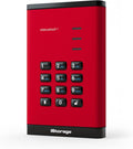 iStorage diskAshur3 SSD 512GB Red - Secure Portable Solid State Drive - Password Protected - Dust &amp Water Resistant - Hardware Encryption