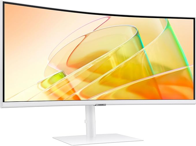 Samsung View Finity S6 S65TC 34 Ultra-WQHD VA Monitor with HDR10 AMD FreeSync Anti Glare Flicker Free VESA Mount (100mm) Displayport White (LS34C654TANXGO) (Renewed)