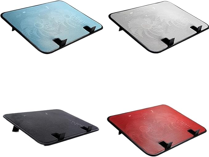 Compatible for 14 Notebook Cooling Pad 5V Dual Fan USB External Slim Stand Silent Metal Panel High Speed(White)
