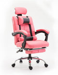 Office Chair Gaming Chair Computer Chair Home Office Reclining Lounge Chair Lift Rotary Chair Footstool Executive Chair Lunch Lounge Chair (Color : Argento Size : Light Grey)