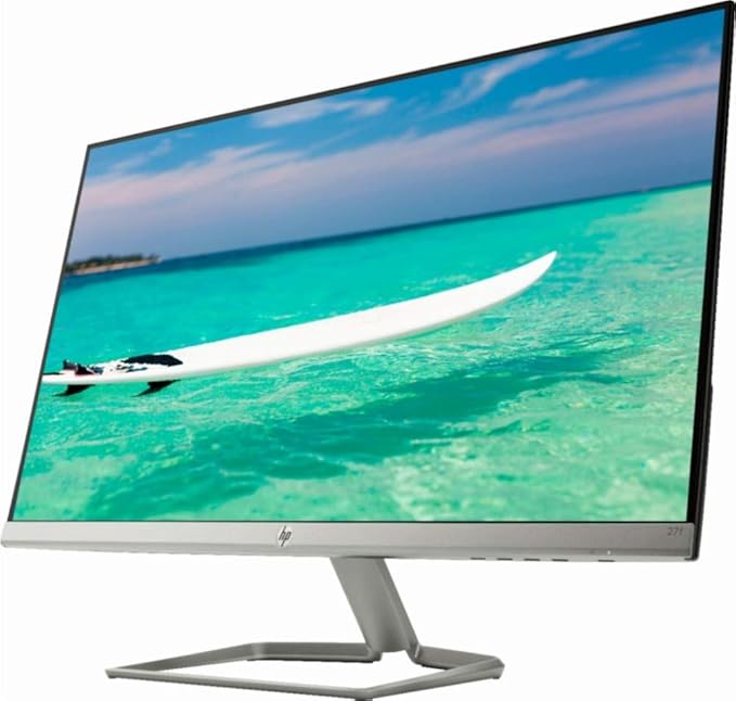 HP 27 Widescreen IPS LED Full HD (1920x1080) Monitor 5ms Response Time 10000000:1 Contrast Ratio FreeSync 2X HDMI and 1x VGA Input 178░ View Angle 75Hz Refresh Rate Natural Silver
