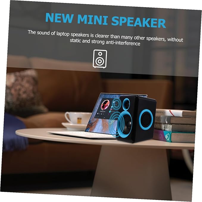 Zerodeko Mini USB 2.0 Surround Speaker for Laptop and Desktop Computer Compact Multimedia Home Speaker with Dc 5v Power for Office and Travel Use