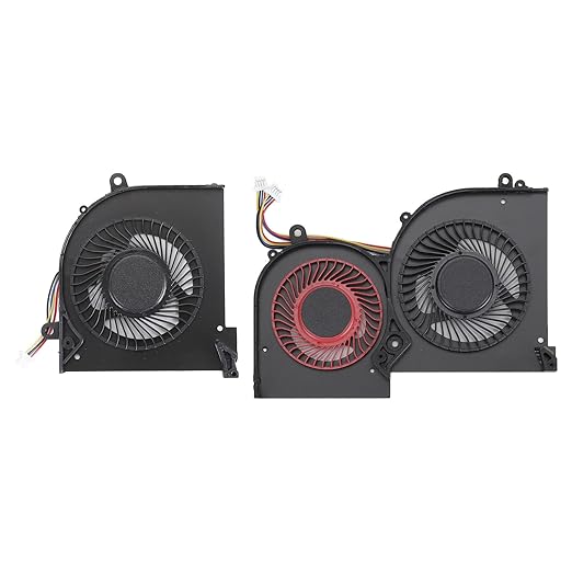 Cooling Fan Laptop Cooler Fan Replacement Compact Aluminum Quiet 4 Pin Power Connector for MS 16Q5 for P65 (CPU and GPU)