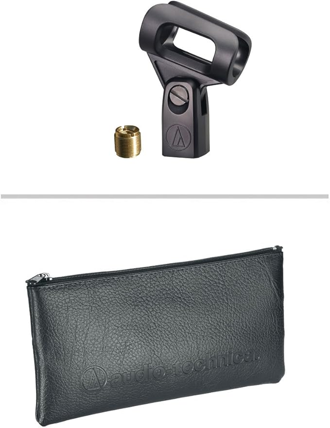 Audio-Technica AT2010 Cardioid Condenser Handheld Microphone Bundle with Pop Filter XLR Cable and Austin Bazaar Polishing Cloth