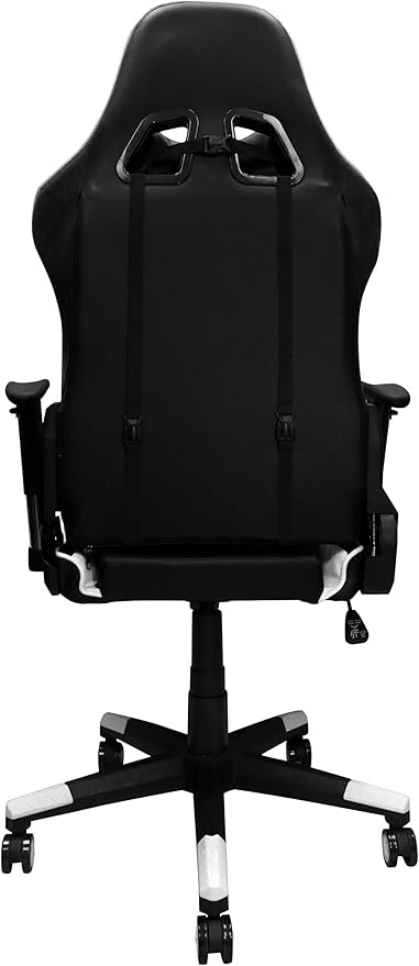 Nicer Furniture Racing Style Game Chair Reclining Gaming Chair Ergonomic Computer Chair for Gamer with Head Cushion and Adjustable Armrest (White)