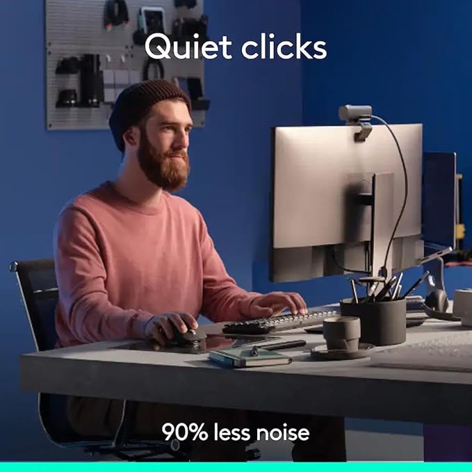 Logitech MX Master 3S - Performance Wireless Mouse with Ultra-Fast Scrolling Ergo 8K DPI Track on Glass Quiet Clicks Bluetooth Windows Linux Chrome Black