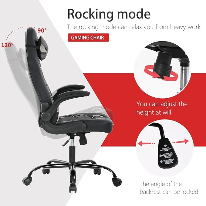 PC Gaming Chair Home Office Computer Chairs Rcline Racing Game Chair with Adjustable Headrest and Armrest High Bakc Desk Chairs Swivel Task Rolling Chair Camo