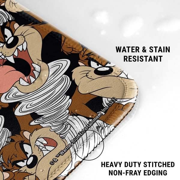 Skinit Extra Large Gaming Mouse Pad - Officially Licensed Taz Super Sized Pattern Design with Stitched Edges Waterproof Non-Slip Rubber Base Desk Mat for Keyboard &amp Mouse 35.75 x 15.4 inches