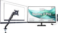 HP Series 3 Pro 27 FHD IPS Monitor with 5ms Response Time Anti-Glare Flicker Free 250 nits Brightness VESA Mount (100mm) Displayport HDMI Black Color w/DKZ Hub &amp ErgoFlexy Single Mount Arm