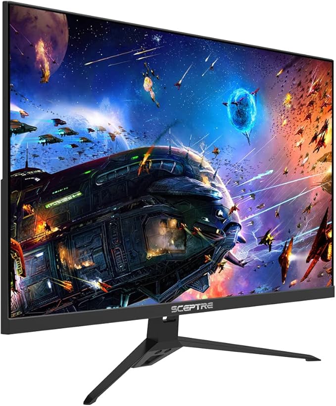 Sceptre New 27-inch IPS Gaming Monitor up to 165Hz DisplayPort HDMI 300 Lux Build-in Speakers Machine Black 2025 (E278B-FPT168 Series)