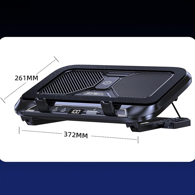 Adjustable Laptop Cooling Mat Ergonomic Neck Pressure Double Fan 100 Speed Adjustable for Height Stand LED Cooling