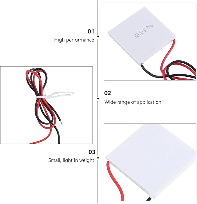 high Temperature Resistance thermoelectric Power g 3pcs Cooling Sheet Thermoelectric Cooler Conditioner Laptop Cooling Pad Semiconductor Chiller Refrigerator