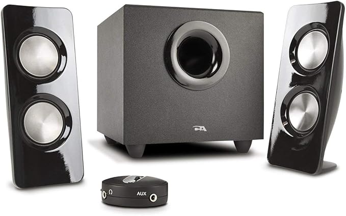 Cyber Acoustics Powerful Curve Series Storm 44W Speaker System with Control Pod (CA-3350)