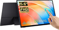 15.6'' Portable Monitor Touchscreen FHD IPS Touch Screen with Tempered Glass Travel Monitor with Kickstand &amp Speaker HDMI USB C External Monitors for Mac Laptop Phone Computer