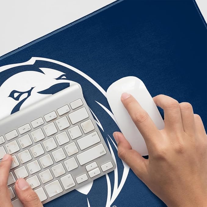 University of Arkansas Fort Smith Lions Primary Logo Large Gaming Mouse Pad Desk Mat with Stitched Edges Non-Slip Base for Gamer Home and Office 31.5 x 15.7