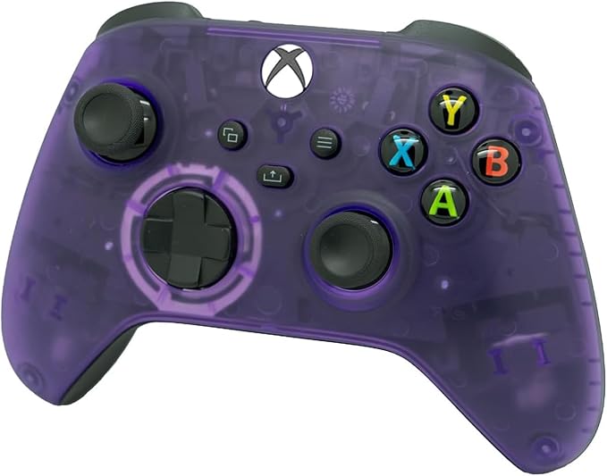 ProControllers LLC Wireless Custom Controller Compatible with PC Windows 10+ Series X/S &amp One (Series X/S Clear Purple)