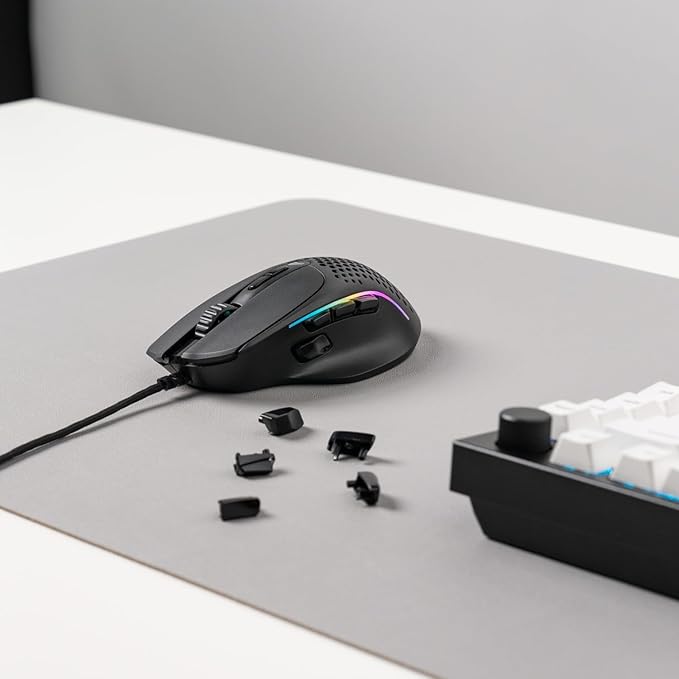 GLORIOUS Gaming Model I 2 Wired Gaming Mouse: 9 Programmable Buttons (2 Swappable) 66g Superlight 26k Optical Sensor 80M Click Rated Switches MMO/MOBA/FPS Side Thumb Rest (Black)