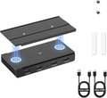 EJAY 10Gbps Magnetic USB-C Hub 4-Port USB 3.2 Gen2 Data Transfer Includes Sliding Rail Screws and Sticky Pads for MacBook Laptop PC Black