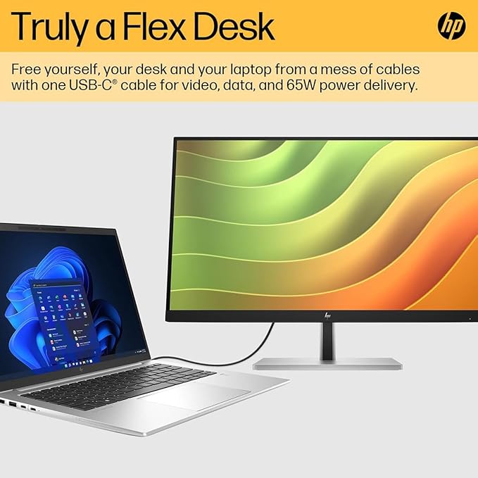 HP E24u G5 23.8 Full HD LED LCD Monitor - 16:9 - Black Silver - 24 Class - in-Plane Switching (IPS) Technology - 1920 x 1080-16.7 Million Colors - 250 Nit - 5 ms - 75 Hz Refresh Rate - H