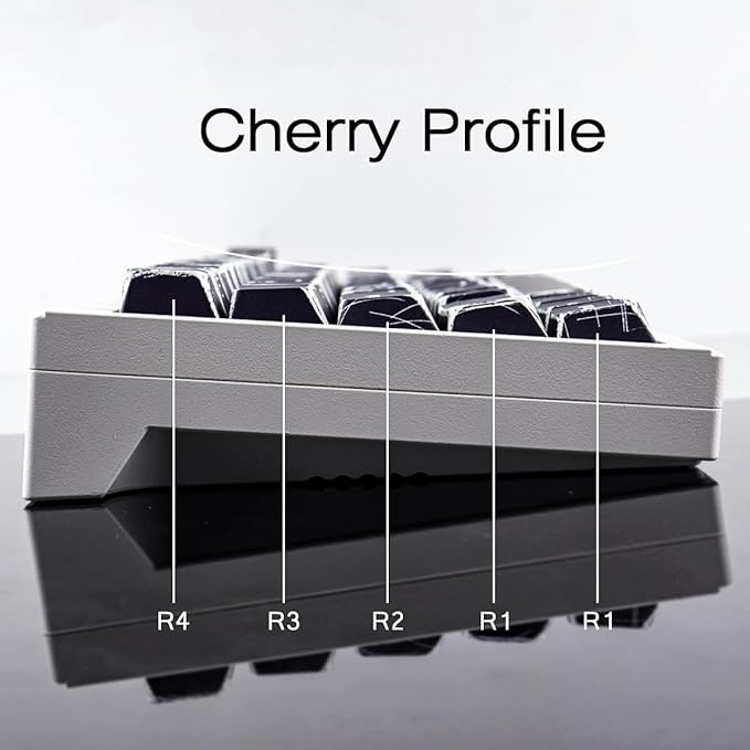 Heykit PBT Keycaps - Japanese Manga Theme Keycaps for 60% 65% 75% 100% Keyboard 131 Keys Dye-Sub Custom Cherry Profile Keycap Minimalist Style Key Caps for Cherry MX Mechanical Keyboard Black