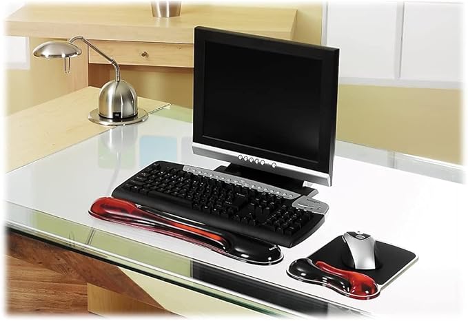 Kensington Keyboard Wrist Rest - Ergonomic Duo Gel Wrist Rest Compatible with Full Length/Gaming Keyboards for Comfort When at Computer Laptop Office PC Home - Red/Black (62398)