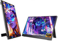 QQU 15.6 Inch Wireless Portable Monitor WiFi Connect HDR Eye Careful Gaming Monitor FHD IPS/HDR Computer Screen Extender with Built-in Speakers Compatible with Laptop PC Phone PS4/PS5 Switch