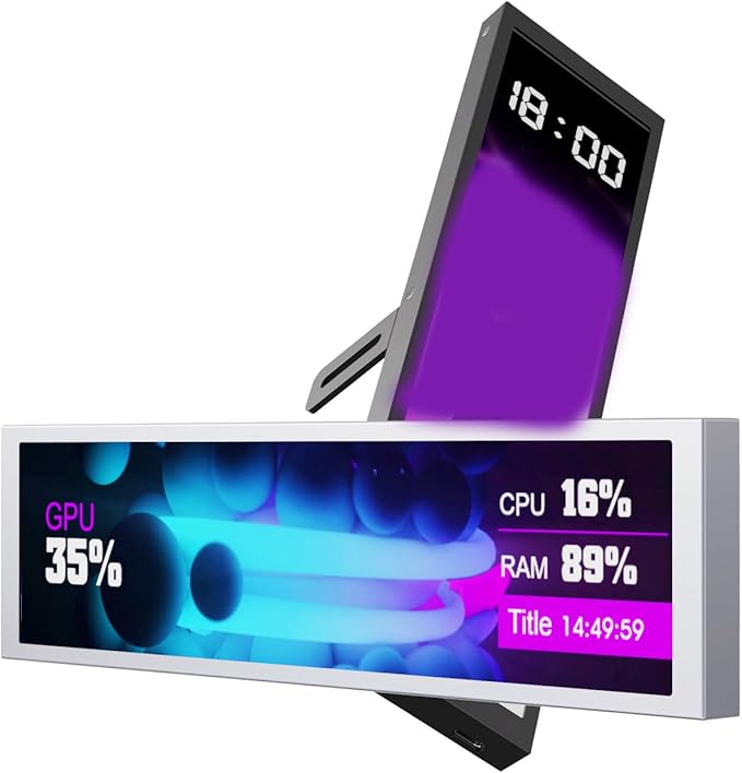 9.16inch Secondary Monitor for D92 Chassis Featuring Temperature Multifunction Display Sea Theme Design