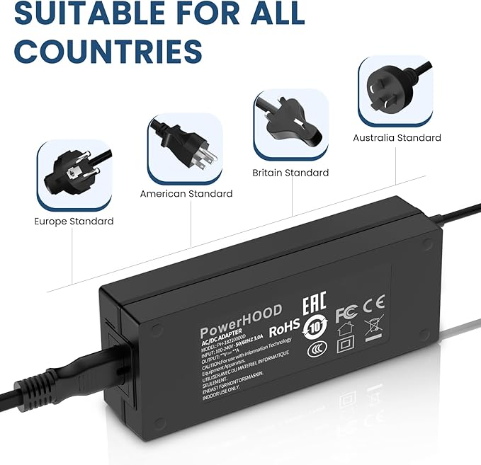 20.5V AC/DC Adapter Compatible with Targus USB C Docking Station Universal DV4K USB C Laptop Docking Station DOCK192 DOCK192USZ DOCK192USZ-90S DOCK192-A Power Supply Cord Charger Cable PSU
