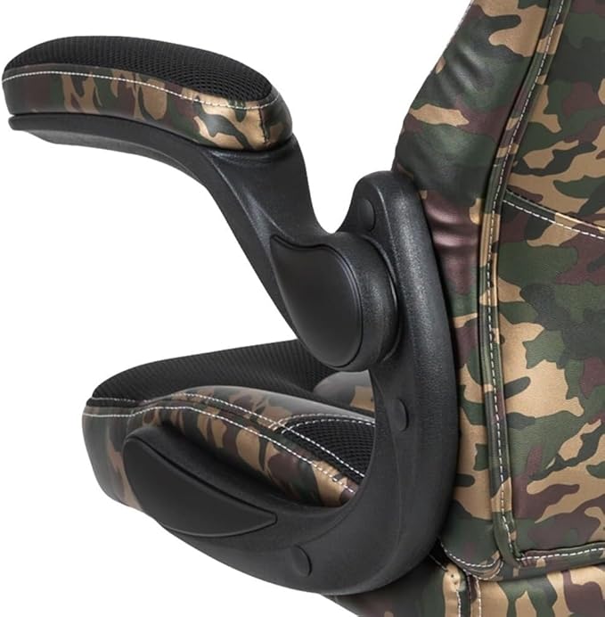 Ergonomic Office Chair Gaming Chair with Adjustable Height 360° Swivel Flip-up Arms Mesh Backrest for Home &amp Study