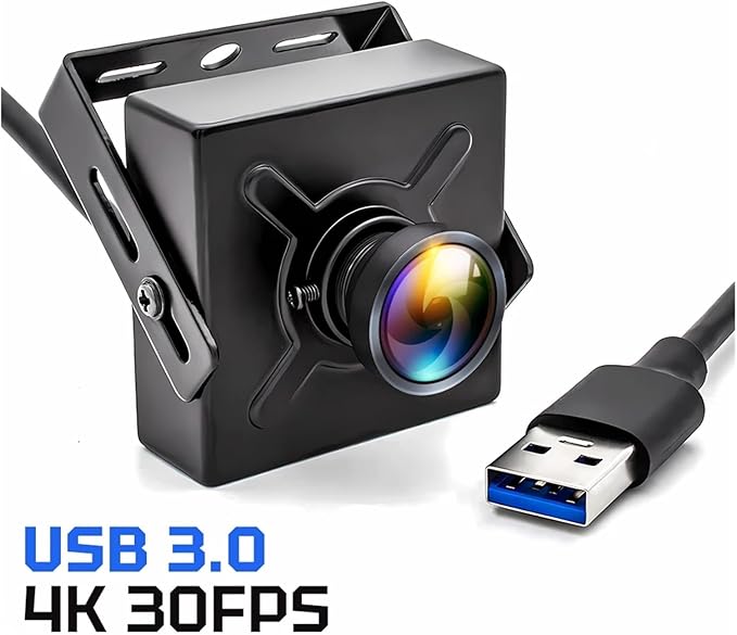 4K 30FPS USB3 PC Video Camera Metal Box Webcam Box Low Latency 92 Degree 2mm No Distortion Live Streaming Camera UVC